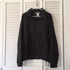 Columbia Zip-Up Fleece Jacket, Gray, XL